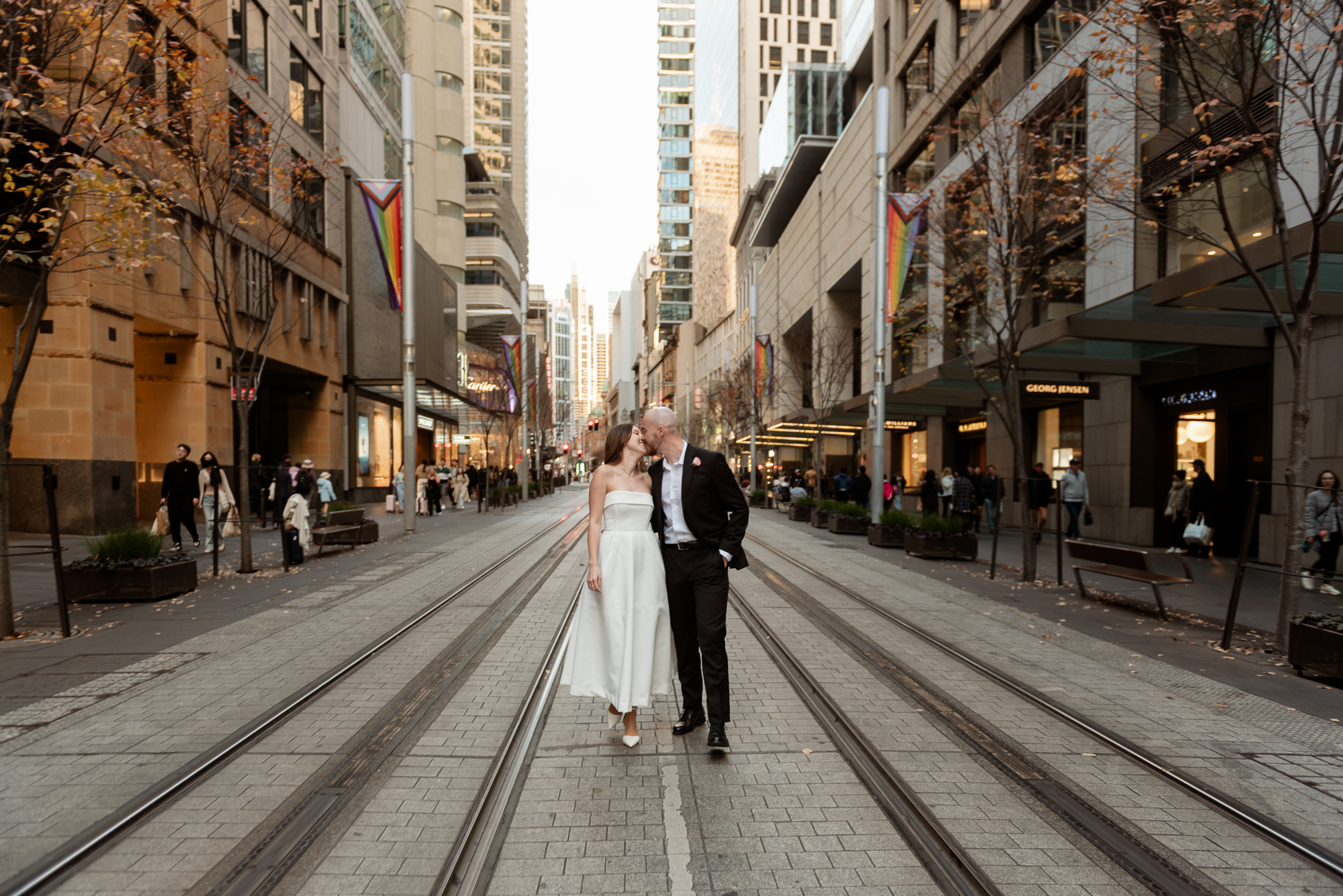 intimate wedding photography in Sydney CBD