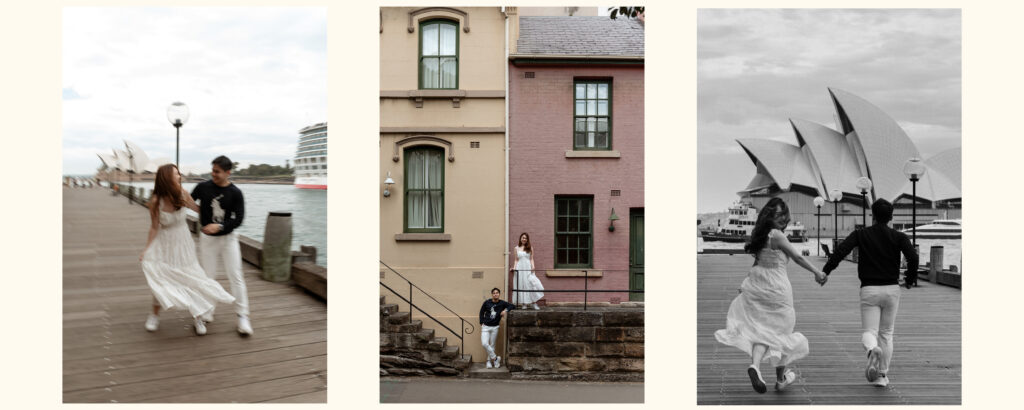 Couple walking hand in hand at golden hour, natural couples photographer Sydney
Intimate couples portrait session at Sydney location, candid photography by Carolina Morgan