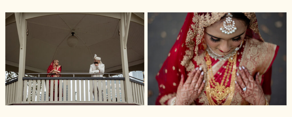 Couple dancing together during wedding portrait session at golden hour, candid Sydney wedding photographer