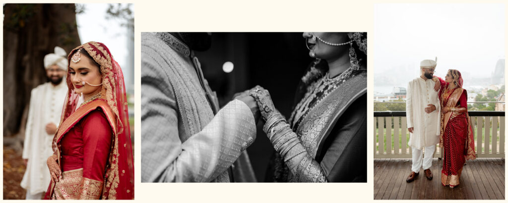 Bride and groom laughing together during wedding portrait session in Sydney, candid wedding photography by Carolina Morgan