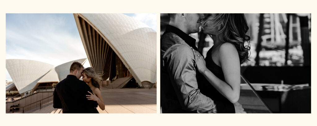 Couple during pre-wedding engagement session at Sydney location, natural relaxed photography Carolina Morgan Photography