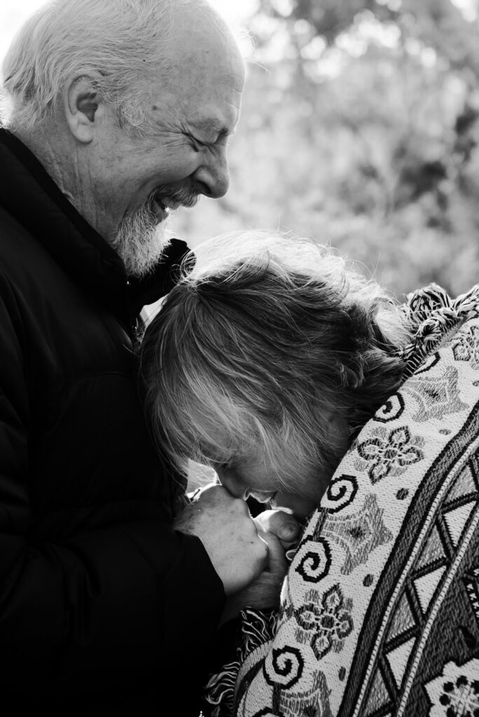 Couple walking hand in hand at golden hour Blue Mountains, anniversary couples photography by Carolina Morgan