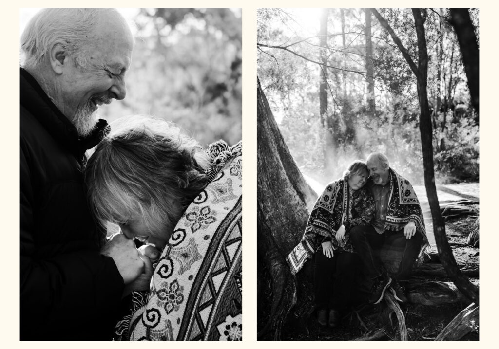 Empty nesters portrait session in the Blue Mountains NSW, soft natural light couples photography Carolina Morgan

