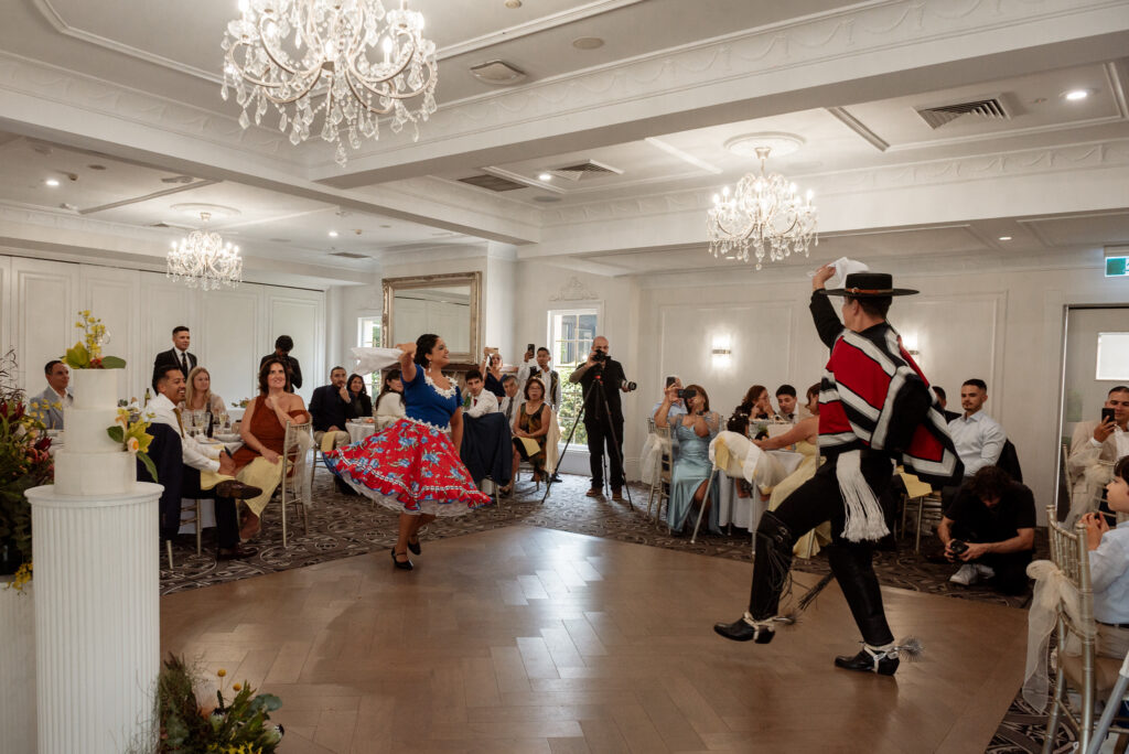Latin wedding reception with dancing and celebration, candid wedding photography Sydney Carolina Morgan
